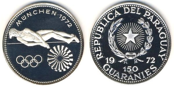 150 guaraníes (Olímpiadas Munich.1972-Salto de Altura)