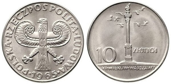 10 zlotych (700e anniversaire de Varsovie)