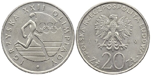 20 zlotych (XXIIe Jeux olympiques d'été)