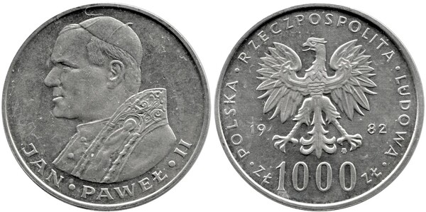 1000 zlotych (Pape Jean-Paul II)