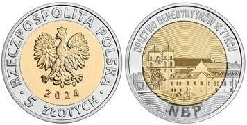 5 zlotys (Abbaye bénédictine de Tyniec)