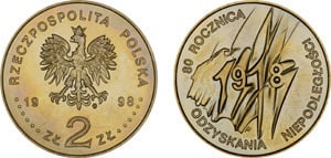 2 zlote (Indépendance de la Pologne)