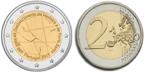 2 euro (600e anniversaire de la découverte de Madère et de Porto Santo)