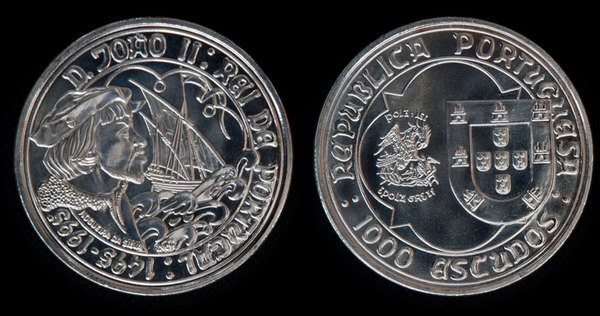 1.000 Escudos (Vème centenaire de la mort du roi D. João II)