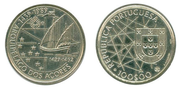 100 escudos (Découverte des Açores)