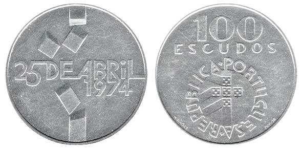 100 escudos (Révolution du 25 avril 1974)