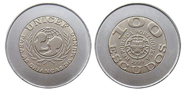 100 Escudos (50e anniversaire de l'UNICEF - Portuguesa)