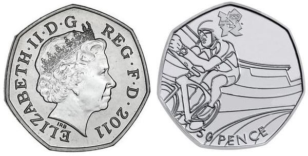 50 pence (Jeux olympiques de Londres 2012 - Cyclisme)