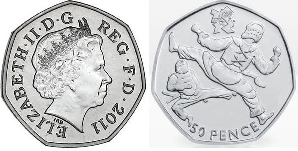 50 pence (Jeux olympiques de Londres 2012-Taekwondo)