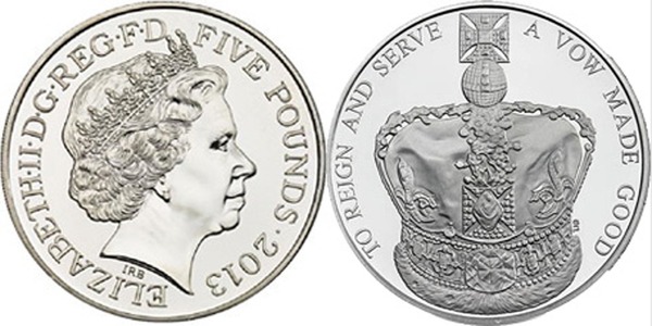 5 pounds (60e anniversaire du couronnement de la reine Elizabeth II)