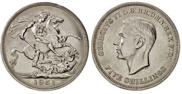 5 shillings (George VI - Festival de Grande-Bretagne)