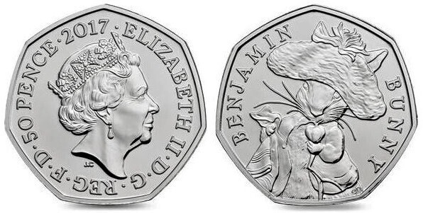 50 pence (Beatrix Potter - Benjamin Bunny)