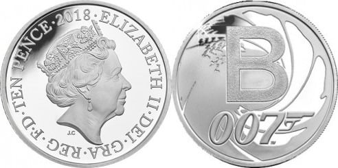 10 pence (Alphabet B - Bond...... James Bond)