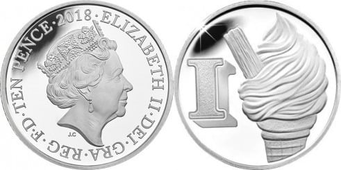 10 pence (Alphabet I - Crème glacée)