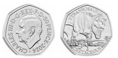 50 pence (Tyrannosaure)