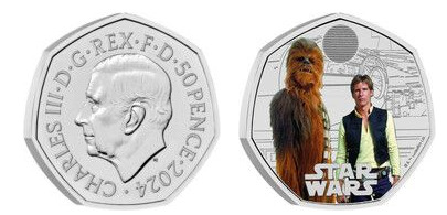 50 pence (Han Solo et Chewbacca-Color)