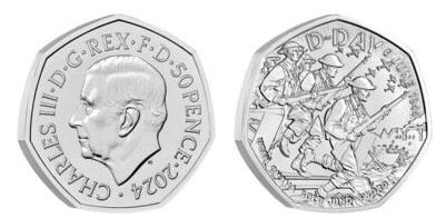 50 pence (80e anniversaire du débarquement en Normandie)