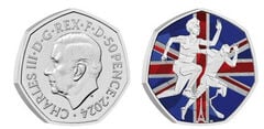 50 pence (Soutien à Team GB et Paralympics GB, Paris 2024-Colour)