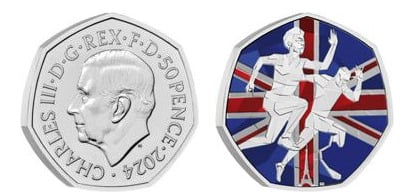 50 pence (Soutien à Team GB et Paralympics GB, Paris 2024-Colour)