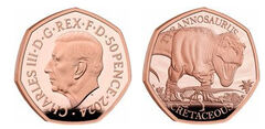 50 pence (Tyrannosaure)