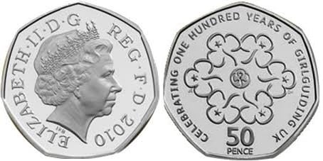 50 pence (100e anniversaire des Guides)