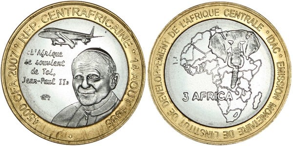 4.500 francs CFA (Jean-Paul II)