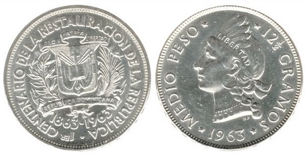 1/2 peso (Centenaire de la restauration de la République)