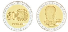 60 pesos (60 aniversario del Banco Central)