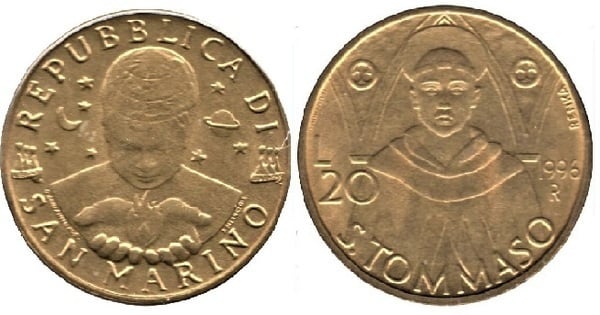 20 lire (St.Tomás de Aquino)