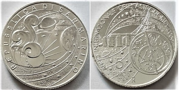 5 euro (Année internationale de l'astronomie)