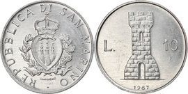 10 lire (Château de Serravalle)