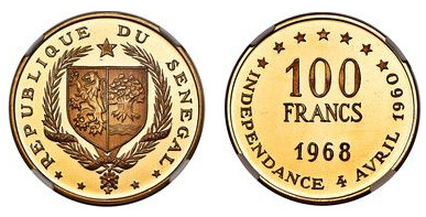 100 francs (8ème anniversaire de l'indépendance)