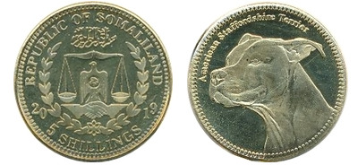 5 shillings (Terrier américain du Staffordshire)