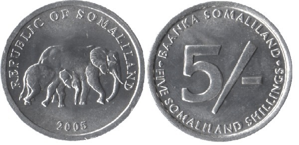 5 shillings (Éléphants)