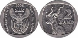 2 rand (Afrika-Dzonga - Ningizimu Afrika)