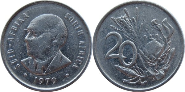 20 cents  (Nicolaas Diederichs - SUID-AFRIKA - AFRIQUE DU SUD)