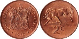 2 cents (AFRIQUE DU SUD - SUID-AFRIKA)