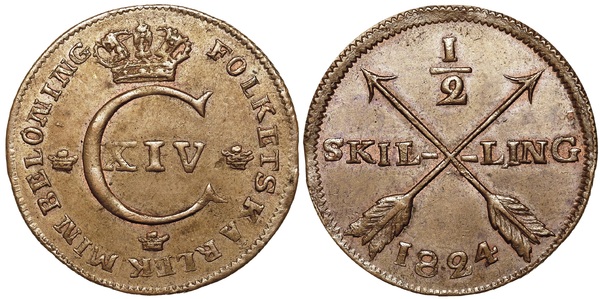 1/2 skilling (Karl XIV Johan)