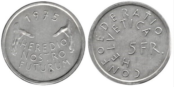 5 francs (Année de la protection des monuments européens)