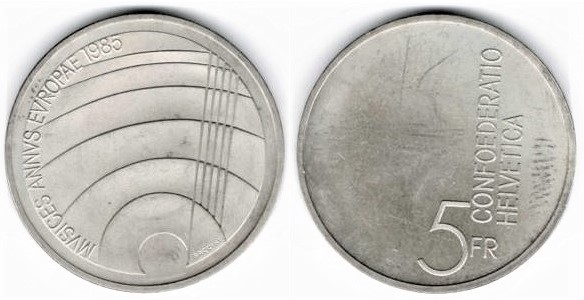 5 francs (Année européenne de la musique)