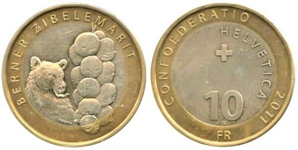 10 francs (Mercado de la Cebolla de Berna)