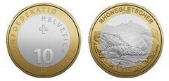 10 francs (Glaciar Rhone)