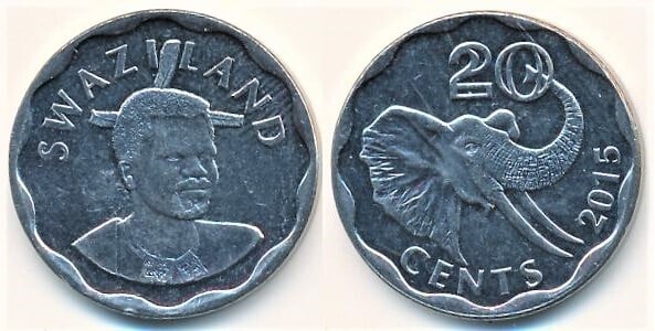 20 cents (Mswati III)