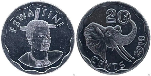 20 cents (Mswati III)