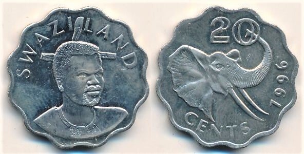 20 cents (Mswati III)