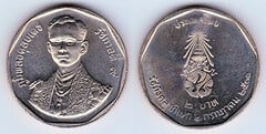 2 baht (42 Aniversario del Reinado Rey Rama IX)