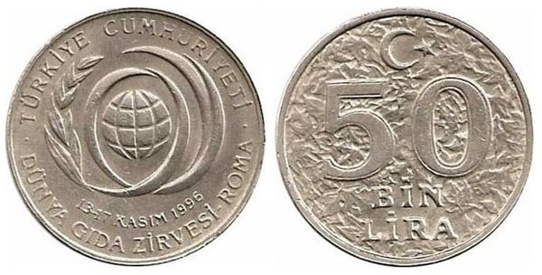 50 bin lira (FAO (ORGANISATION DES NATIONS UNIES POUR L'ALIMENTATION ET L'AGRICULTURE))