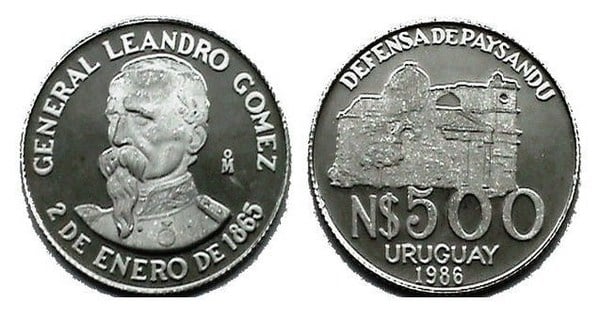 500 nuevo pesos (Defensa de Paysandu)
