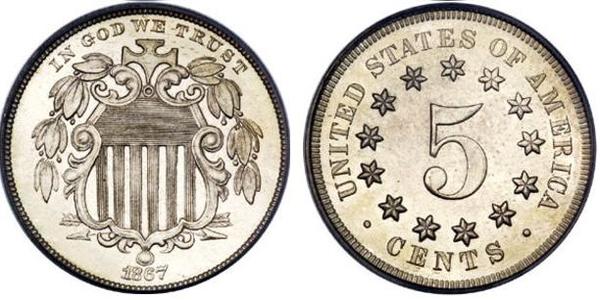 5 cents (Bouclier Nickel)