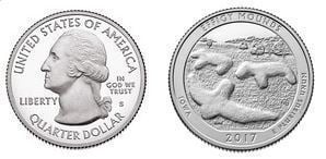 1/4 dollar (America The Beautiful - Efigy Mounds)